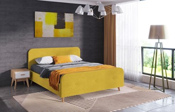 Спальная кровать Сиерра 1400 (с основанием) Торонто горчица в Тюмени - предосмотр 1