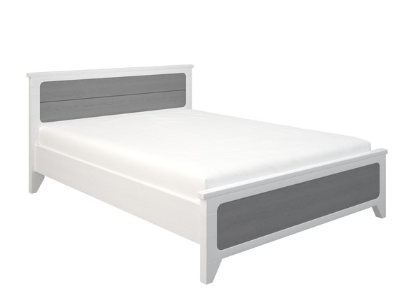 1,5-спальная кровать Соня 1200, Белый/Серый в Заводоуковске - изображение