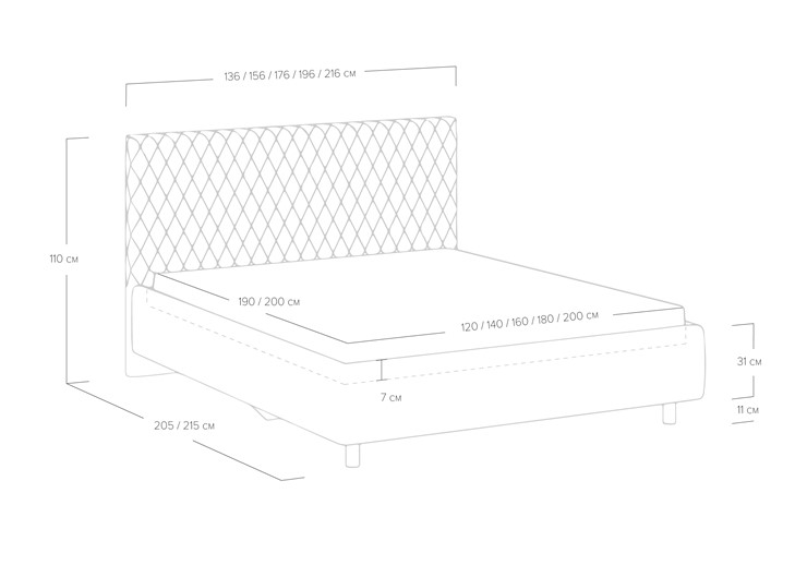 Кровать двуспальная Stella 160х200 с основанием в Тюмени - изображение 3