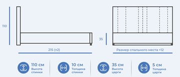 Кровать в спальню Верона 140х200 с подъемным механизмом в Заводоуковске - предосмотр 8