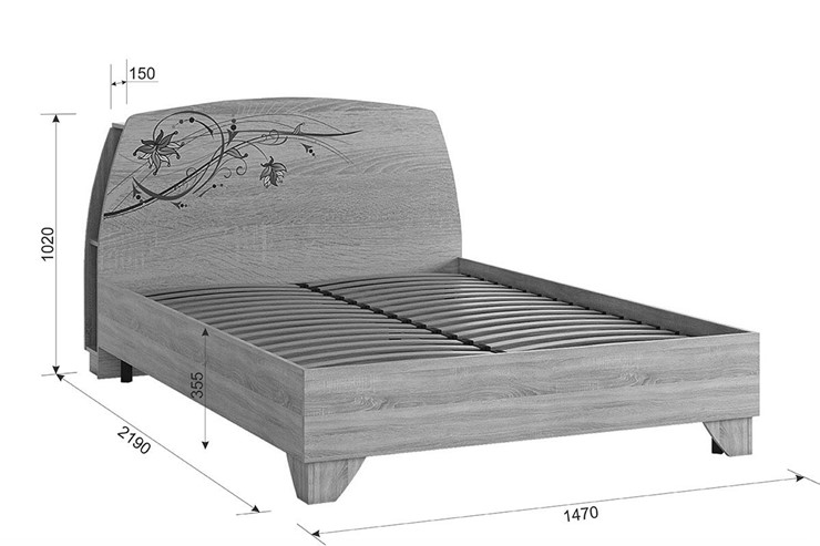 Спальная кровать Виктория-1 1.4, Белое дерево в Тюмени - изображение 3