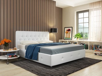 Кровать с подъемным механизмом Афина размер 160х200, Ideal 301.кож.зам в Тюмени