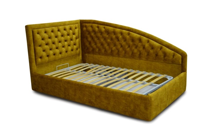 Кровать угловая с подъемным механизмом с низкими ножками Грета 214х215 см в Тюмени - изображение 1