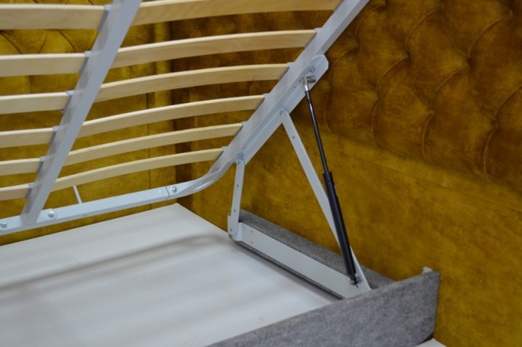 Кровать угловая с подъемным механизмом с низкими ножками Грета 214х215 см в Тюмени - изображение 3