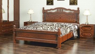 Спальная кровать Карина-15 (Орех) 140х200 в Тюмени