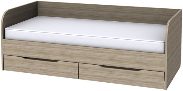 Кровать-софа КС09 с основанием, цвет Дуб Сонома в Заводоуковске - изображение