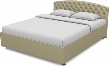 Спальная кровать Пальмира 1600 с основанием (Nitro Сream) в Тюмени