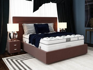 Кровать в спальню Modern/Island M 180х200, Флок (Велсофт Спелая слива) в Тюмени