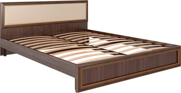 Кровать спальная Беатрис М10 с мягким изголовьем (Орех Гепланкт) в Ишиме