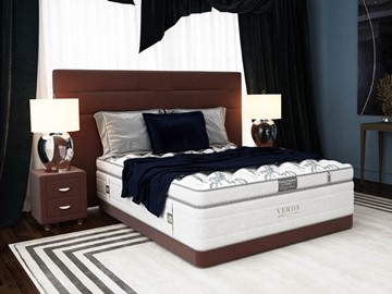 Кровать двуспальная Modern/Basement 180х200, Флок (Велсофт Спелая слива) в Тюмени