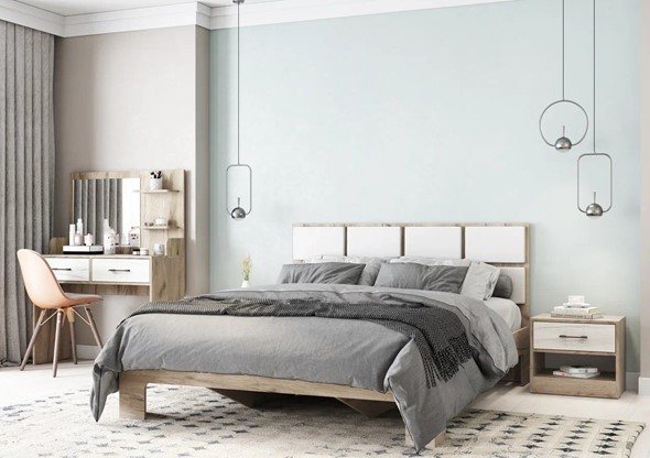 Мебель для спальни Соната №1 Дуб Крафт Серый - Дуб Крафт Белый в Тобольске - изображение