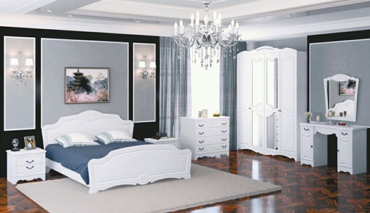 Модульная спальня Лотос (Лак-Белый Жемчуг) в Заводоуковске - изображение