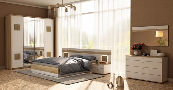 Гарнитур в спальню Фиджи 3, белый в Заводоуковске - изображение