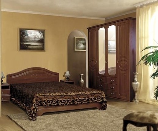 Гарнитур спальный Ивушка-5, цвет Итальянский орех в Тюмени - изображение