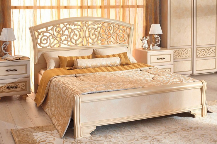Гарнитур спальный Александрия, кровать, 2 тумбочки, Ленто в Заводоуковске - изображение 5