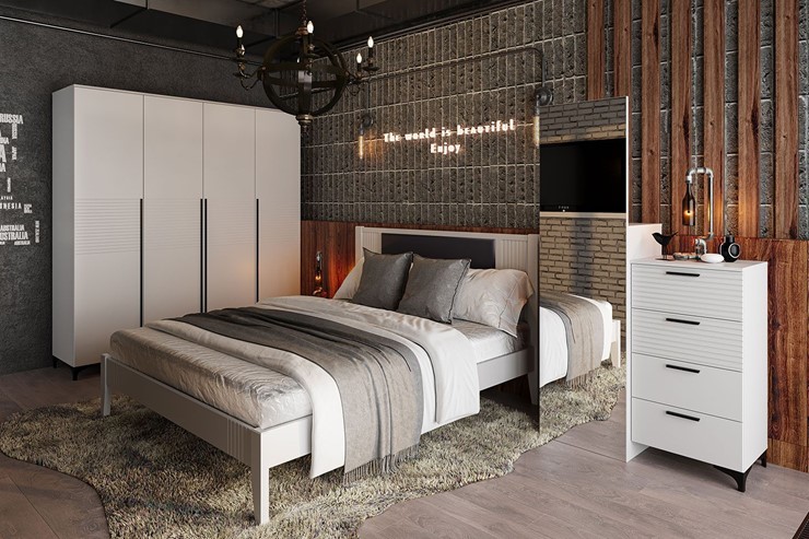 Модульная спальня Брента (Белый) в Заводоуковске - изображение