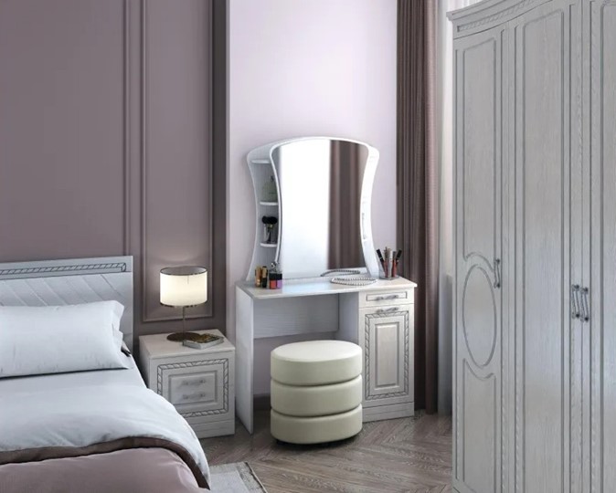 Спальня Гертруда 1, белая лиственица/ясень жемчужный в Заводоуковске - изображение 1