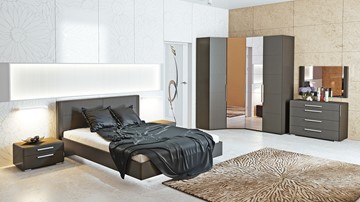 Модульная спальня Наоми №1, цвет Фон серый, Джут в Тюмени - предосмотр 5