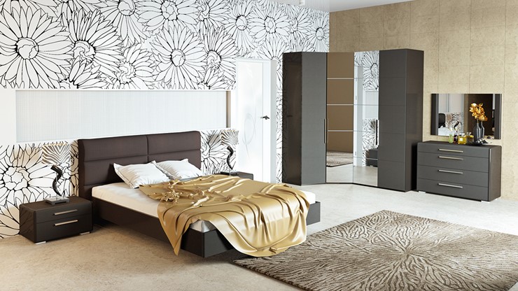 Гарнитур спальный Наоми №2, цвет Фон серый, Джут в Заводоуковске - изображение 5