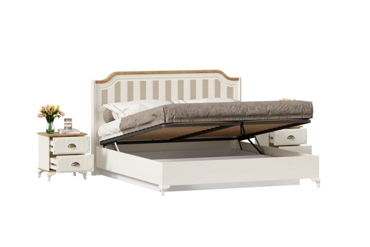 Спальный гарнитур Вилладжио, набор 4 (кровать 1800 с механизмом) в Заводоуковске - изображение 1