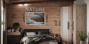 Спальный гарнитур Nature №4, Гаскон Пайн-Черный в Ишиме