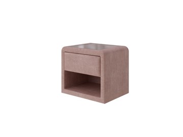 Прикроватная тумбочка Cube 52х41, Велюр (Лофти Мокко) в Тюмени