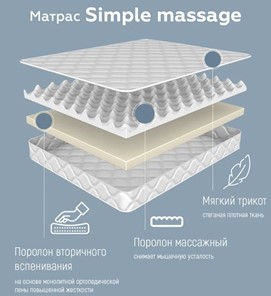 Матрас Simple massage 20 в Заводоуковске - предосмотр 4
