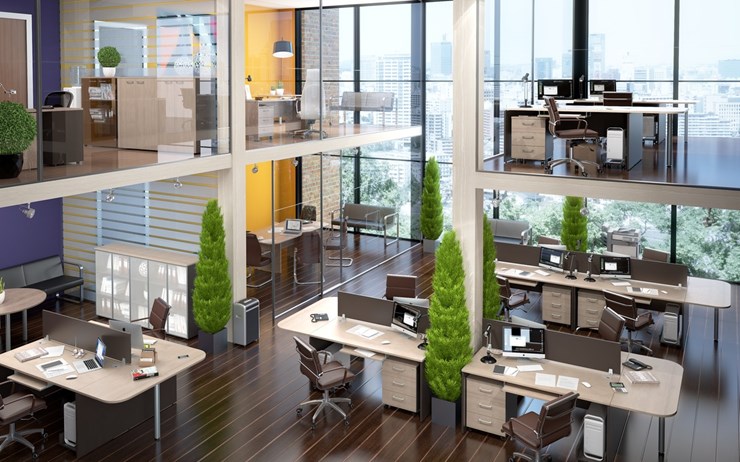 Набор мебели в офис Xten в опенспэйс для четырех сотрудников в Заводоуковске - изображение 4