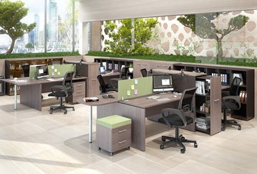 Офисный набор мебели Xten для двух сотрудников с тумбочками в Заводоуковске - предосмотр 1
