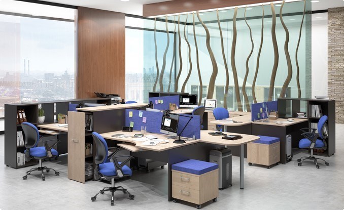 Набор мебели в офис Xten в опенспэйс для четырех сотрудников в Заводоуковске - изображение 6