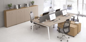Офисный набор мебели А4 (металлокаркас TRE) белый премиум / металлокаркас белый в Тюмени - предосмотр 9