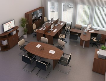 Офисный набор мебели Комфорт №3 (французский орех) в Заводоуковске