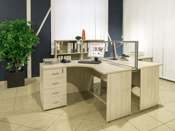 Комплект офисной мебели Комфорт (дуб шамони) №2 в Заводоуковске - изображение