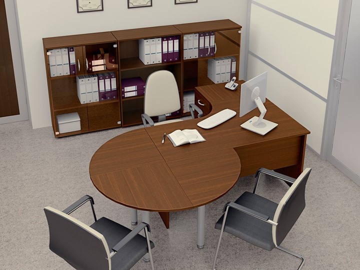 Набор мебели в офис Комфорт (французский орех) в Тюмени - изображение 6