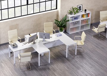 Офисный комплект мебели Metal System Style (Белый/Белый) в Тобольске
