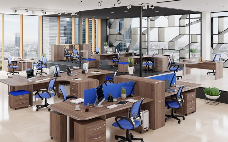 Набор мебели в офис Wave 1, два рабочих места в Заводоуковске - изображение