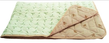 Одеяло «Зима-Лето», ткань: тик, материалы: бамбук/верблюжья шерсть в Тюмени