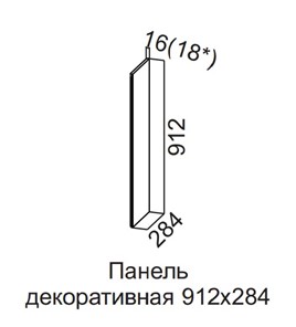 Декоративная панель Вельвет для верхних модулей 912х284 в Заводоуковске