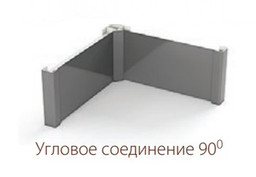 Соединение 90 гр. для цоколя H=150, цвет белый в Заводоуковске
