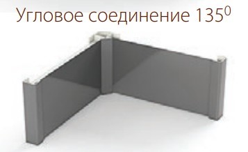 Угловое соединение 135 гр. для цоколя, цвет белый в Заводоуковске