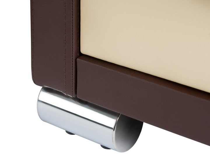 Столик косметический OrmaSoft 2, 4 ящика, левый, экокожа коричневая/белая в Тюмени - изображение 1