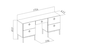 Косметический стол с зеркалом Бержер, Б 2.0.6 в Тюмени - предосмотр 2