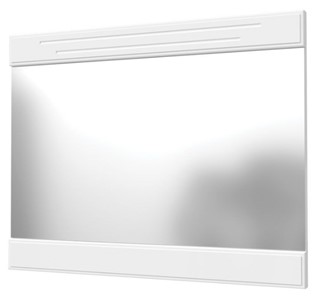 Настенное зеркало Олимп с декоративными планками (белый) в Заводоуковске
