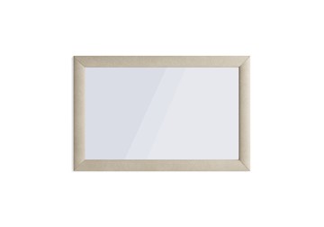 Зеркало прямоугольное 90х60, Замша кремовая в Тюмени