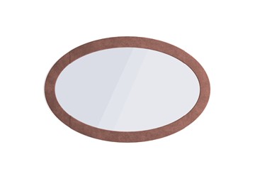 Зеркало в обивке овальное, Микровелюр терракотовый в Тюмени