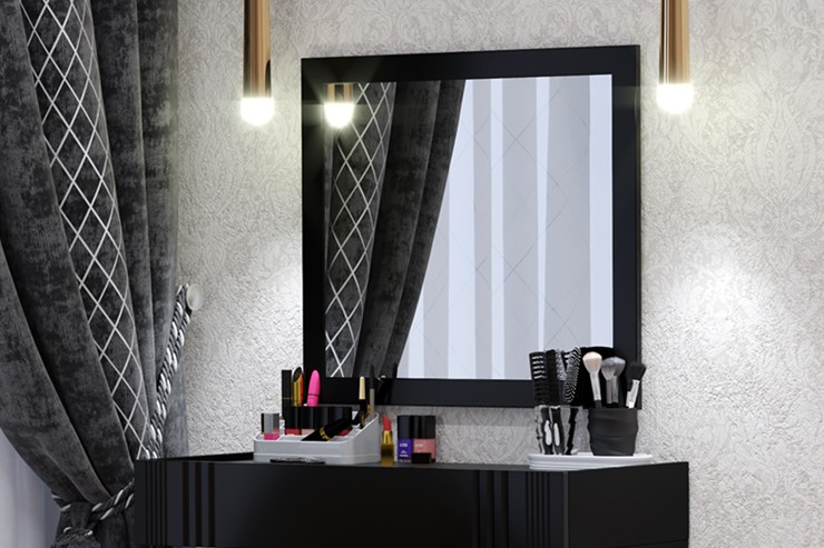 Зеркало в спальню Марсель (Черное) в Тюмени - изображение 2
