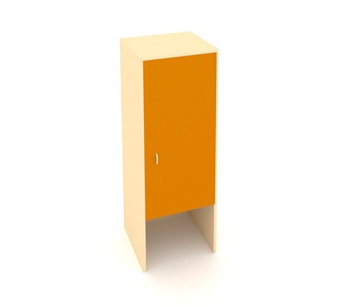 Шкаф-пенал детский ДП-2 Беж + Оранжевый в Тюмени - изображение