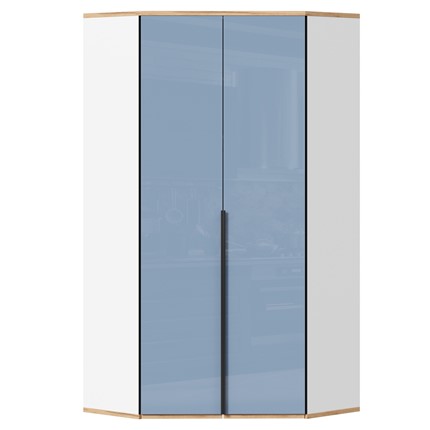 Угловой шкаф детский Урбан 528.060, белый/капри синий в Заводоуковске - изображение