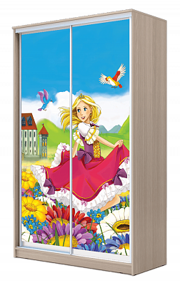 Детский шкаф ХИТ 23-4-17-77-11, Принцесса, шимо светлый в Ишиме - изображение