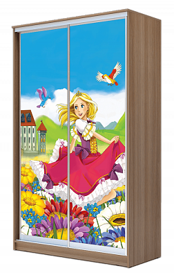 Детский шкаф-купе ХИТ 22-12-77-11, Принцесса, шимо темный в Ишиме - изображение